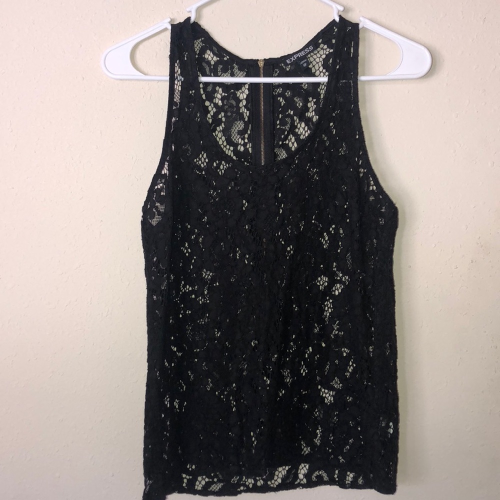 Express Floral Lace Shirt